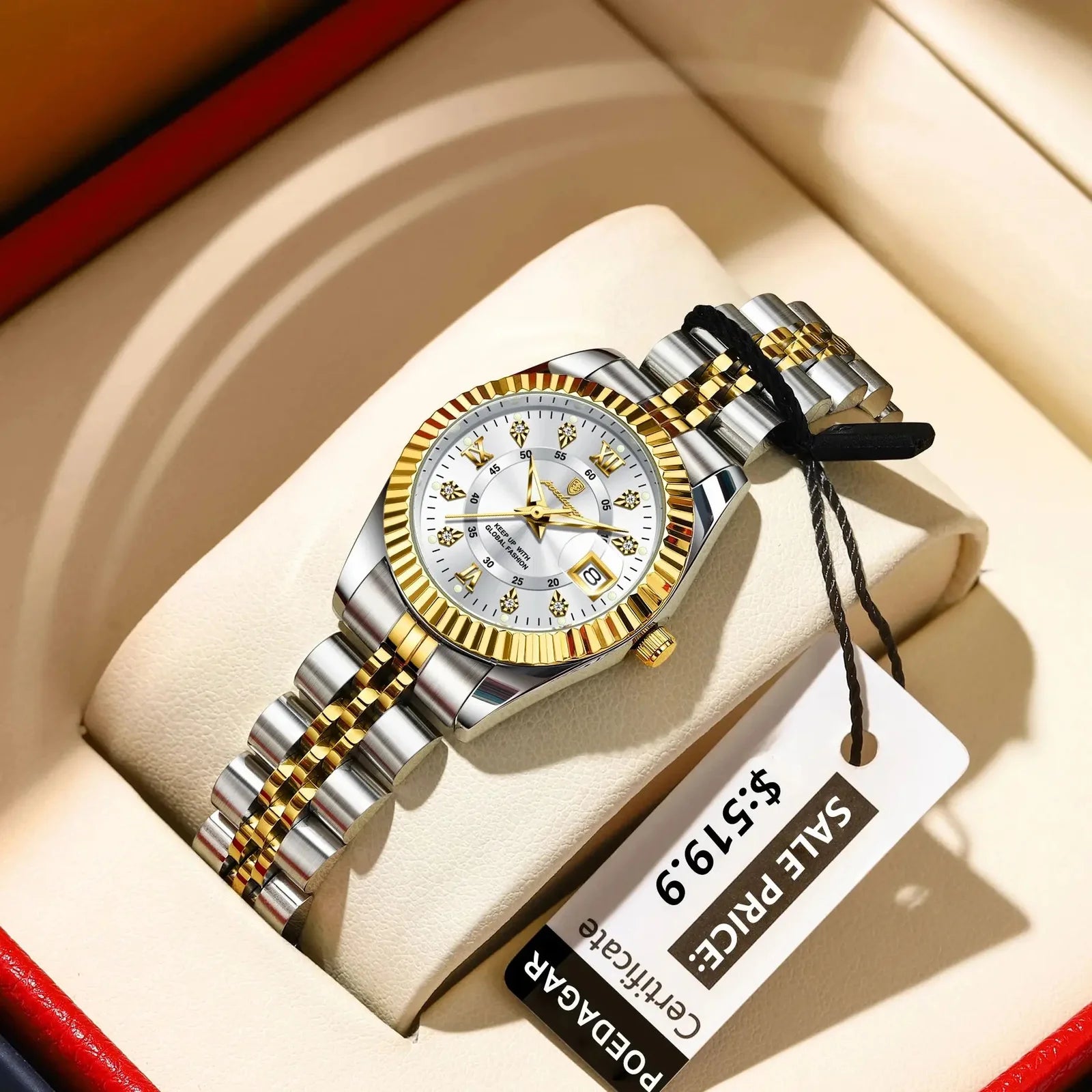 POEDAGAR 780 Luxury Elegant Watch Waterproof Women Watch Luminous Date