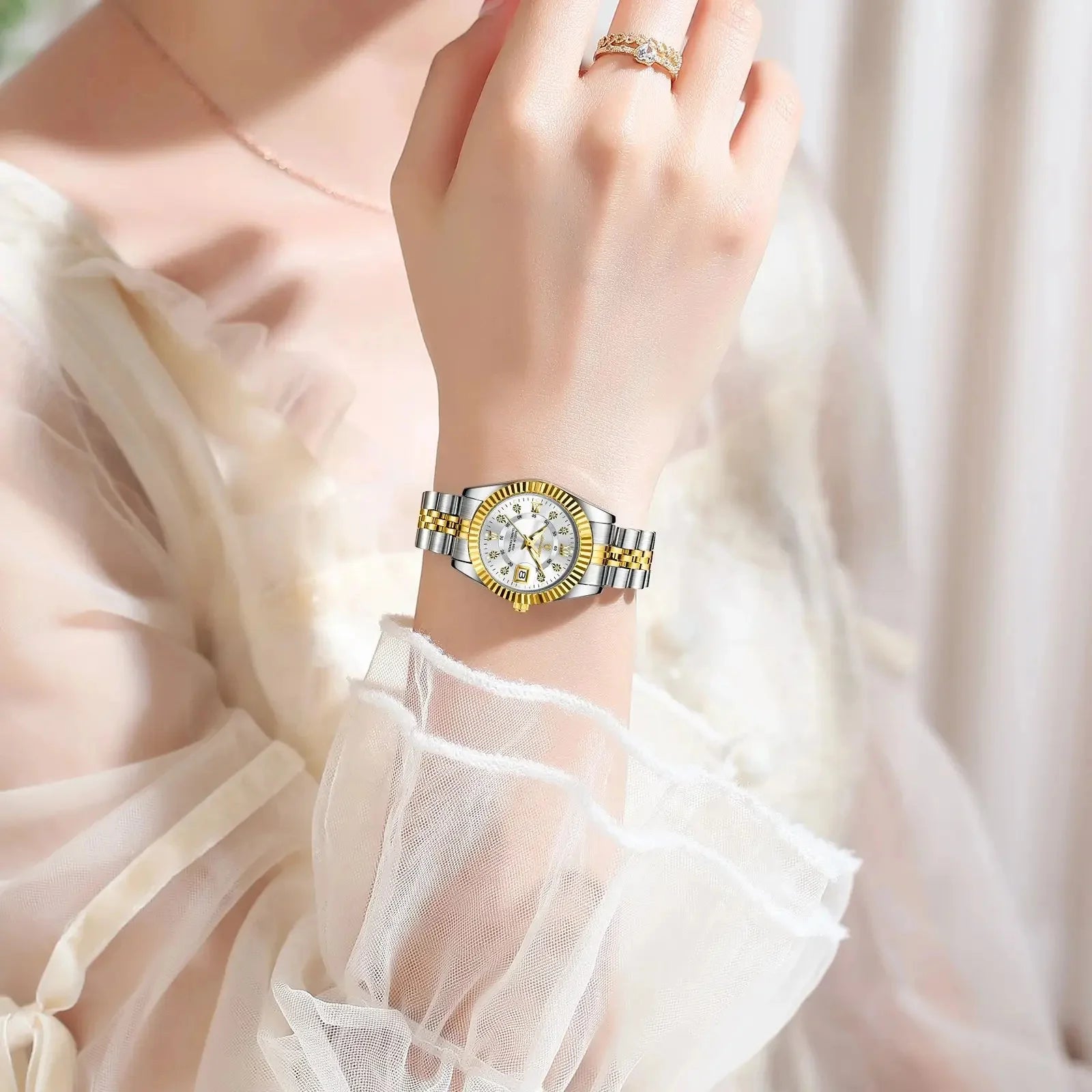 POEDAGAR 780 Luxury Elegant Watch Waterproof Women Watch Luminous Date