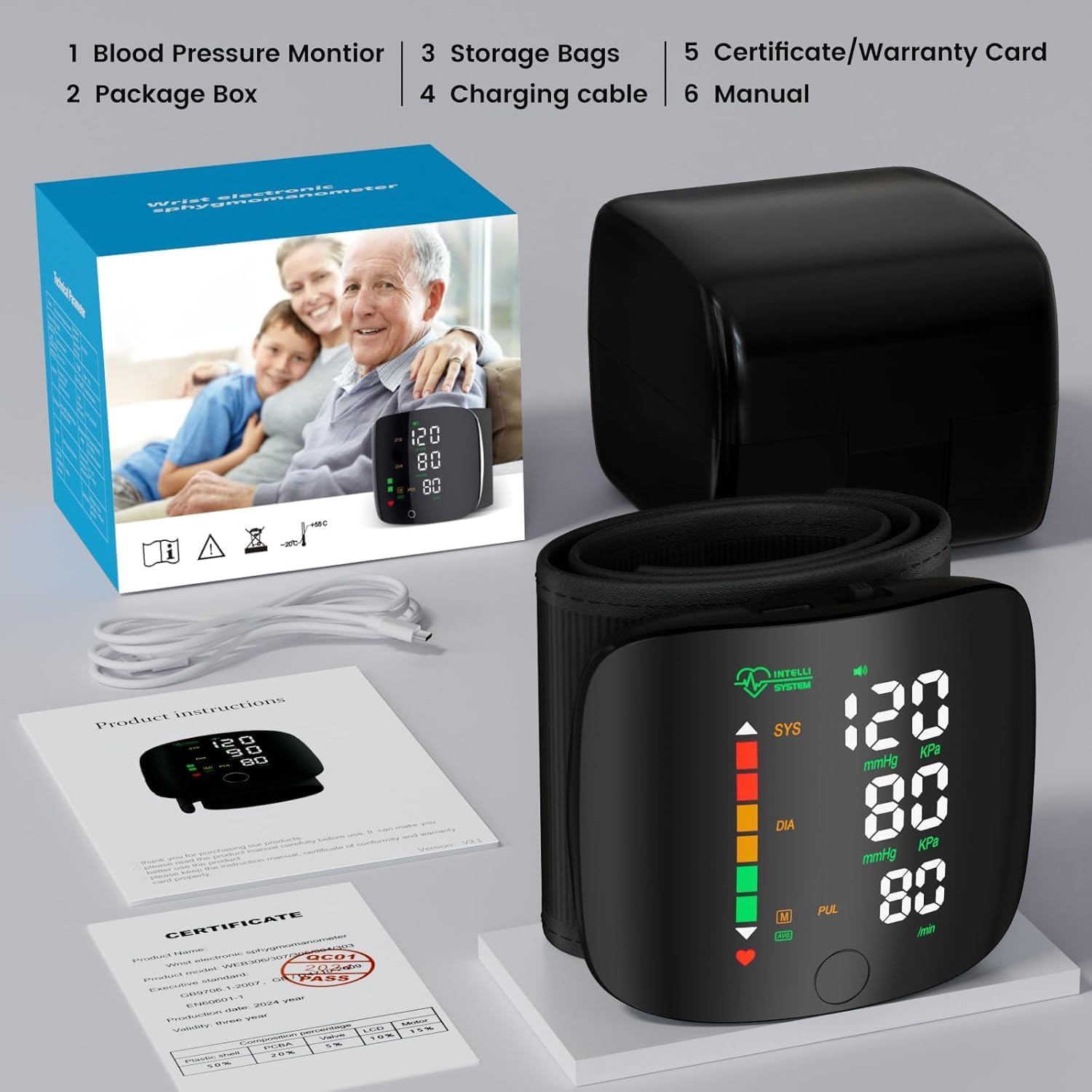 Ofrdncy LED Mini Portable Display BP Monitor