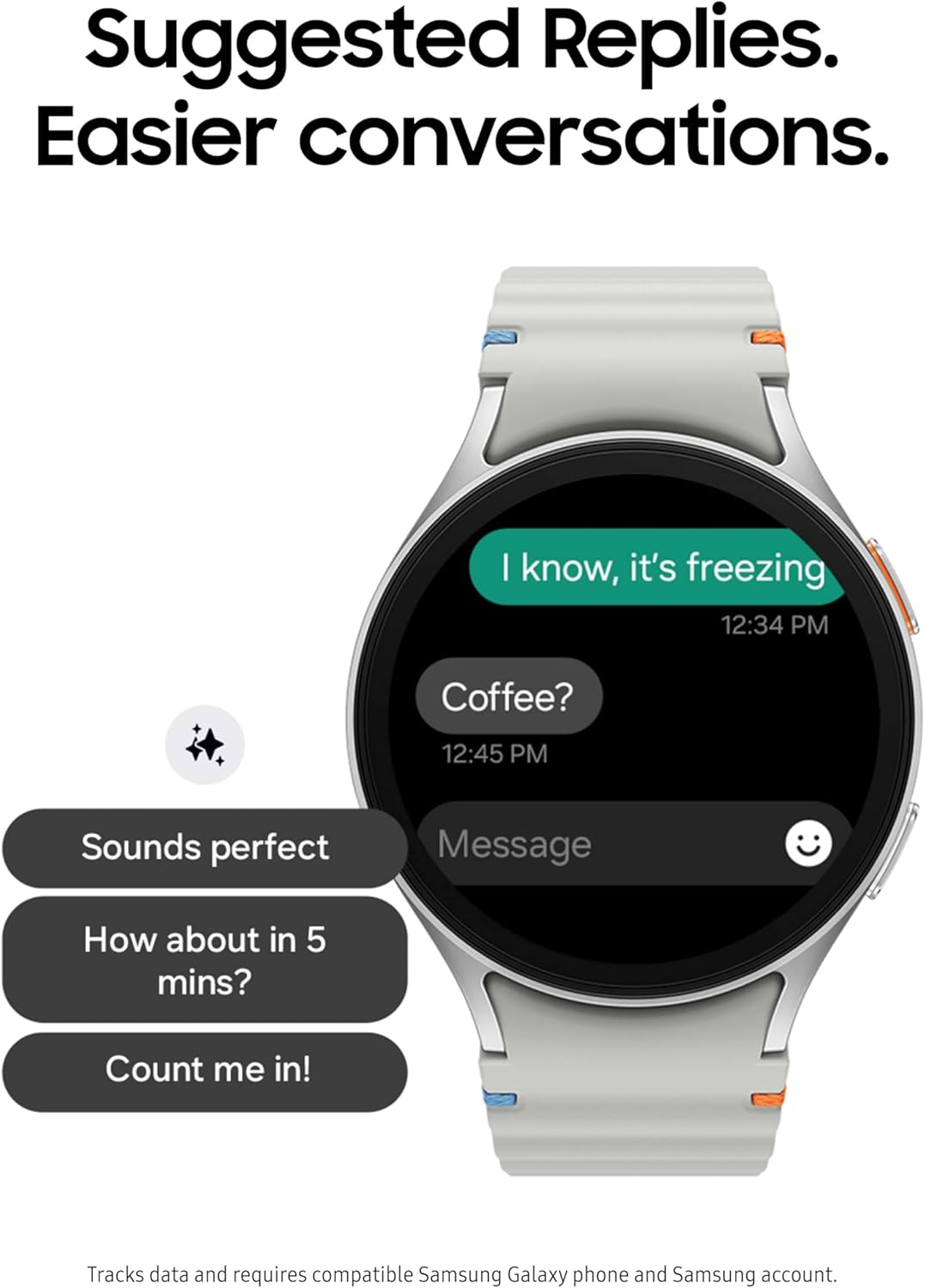 S A M S U N G G A LA X Y Watch 7 (44mm, Bluetooth) – AI Smartwatch with Energy Score & Wellness Tips